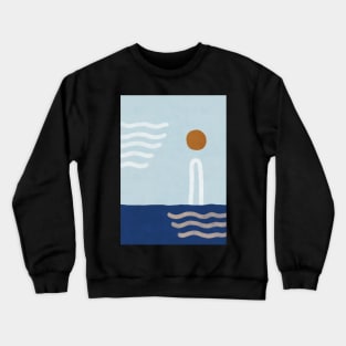 Blue sea sunrise scenery Crewneck Sweatshirt